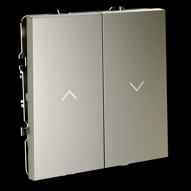 Выключатель встраиваемый VOLTUM S70 для жалюзи 10А, (шелк)