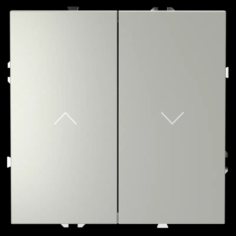 Выключатель встраиваемый VOLTUM S70 для жалюзи 10А, (сталь)