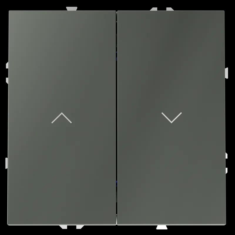 Выключатель встраиваемый VOLTUM S70 для жалюзи 10А, (титан)