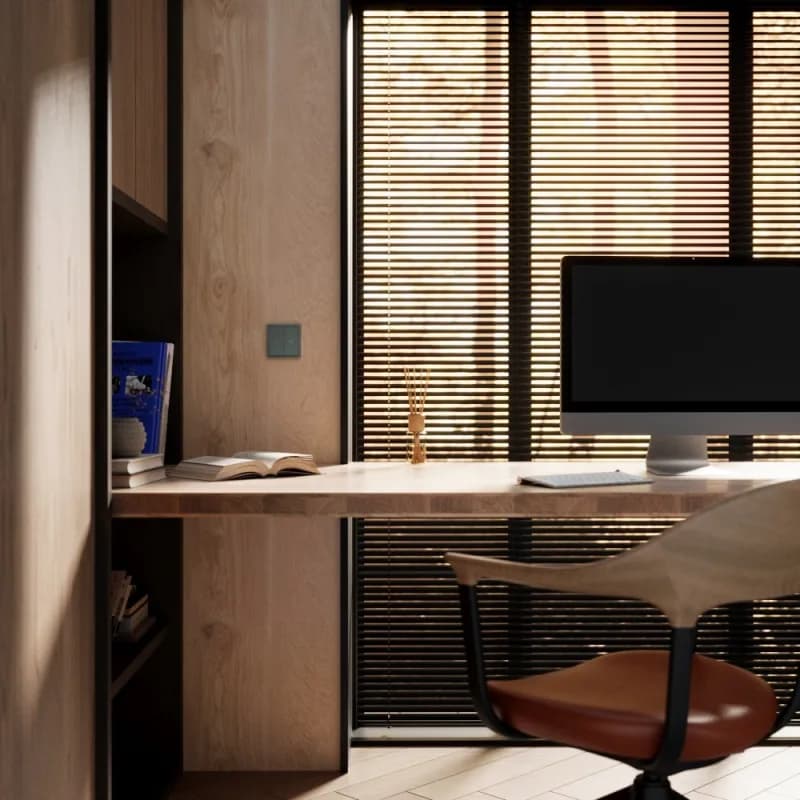 Выключатель встраиваемый VOLTUM S70 для жалюзи 10А, (титан)