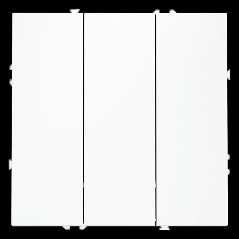 Выключатель встраиваемый VOLTUM S70 трехклавишный 10А, (белый матовый)