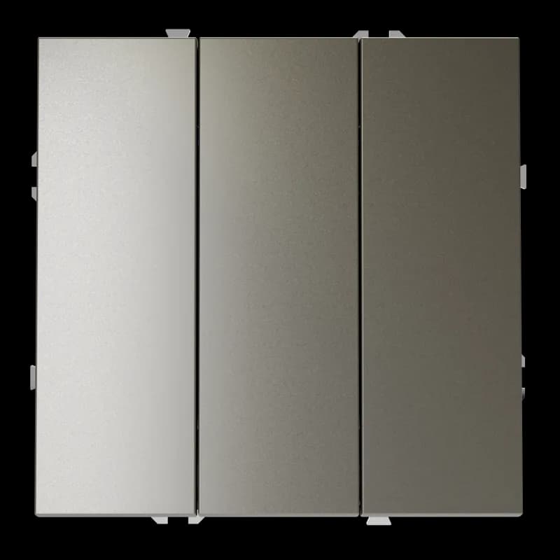 Выключатель встраиваемый VOLTUM S70 трехклавишный 10А, (шелк)