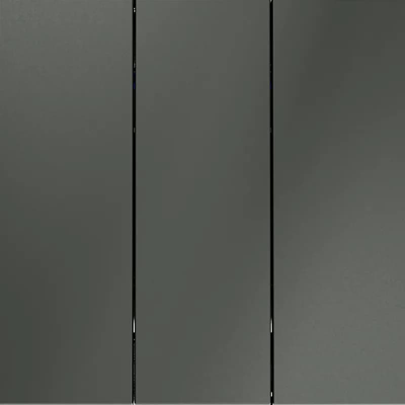 Выключатель встраиваемый VOLTUM S70 трехклавишный 10А, (титан)