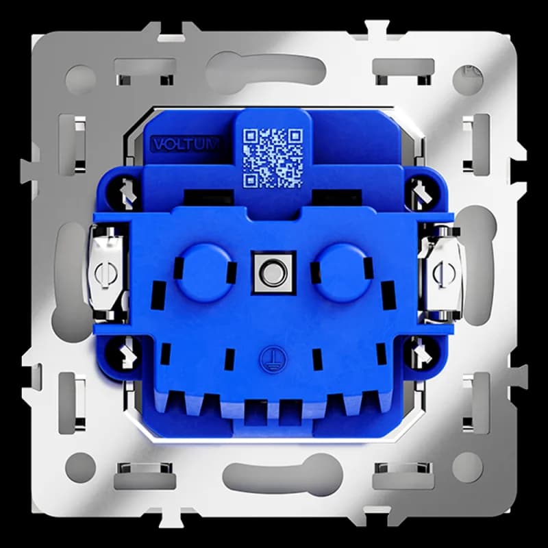 Розетка встраиваемая VOLTUM S70 с заземлением 16А, (белый матовый)