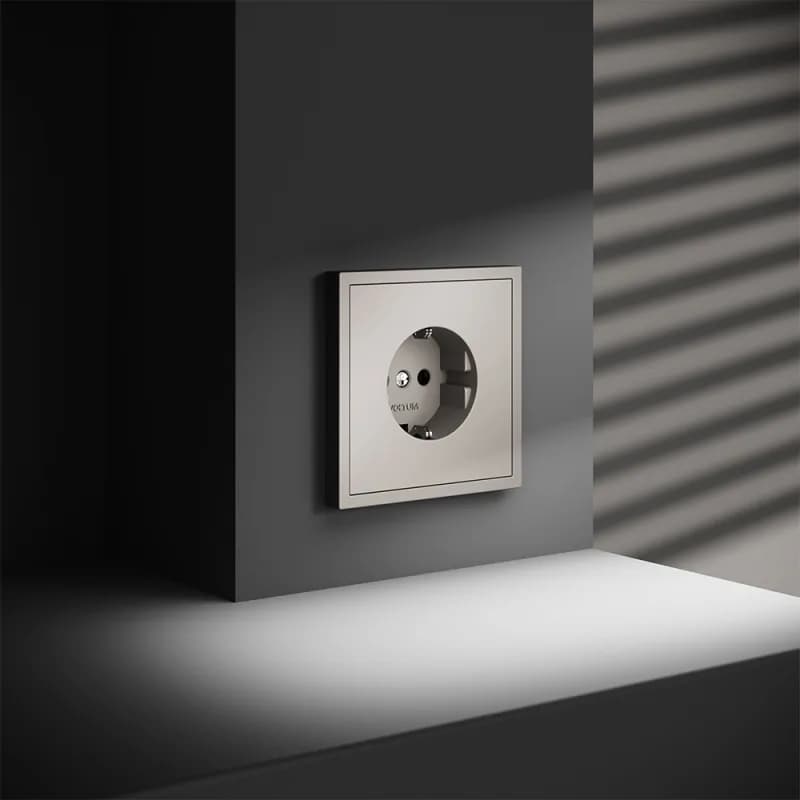 Розетка встраиваемая VOLTUM S70 с заземлением 16А, (кашемир)