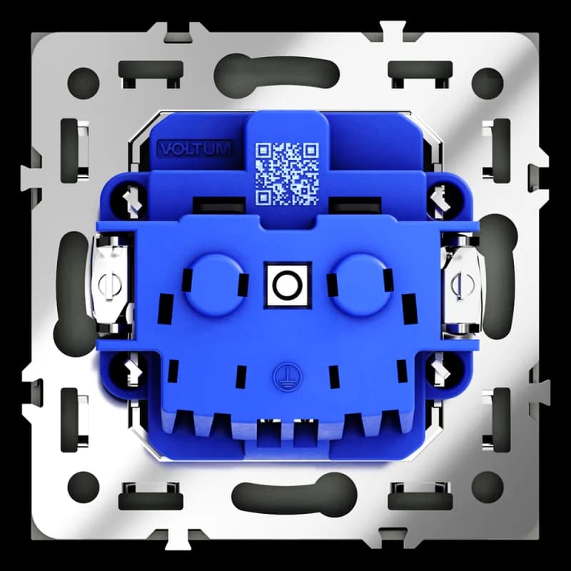 Розетка встраиваемая VOLTUM S70 с заземлением 16А, (титан)