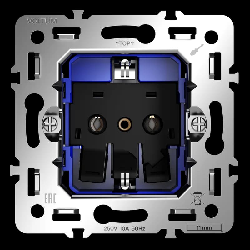 Механизм розетки с заземлением 16А, S70