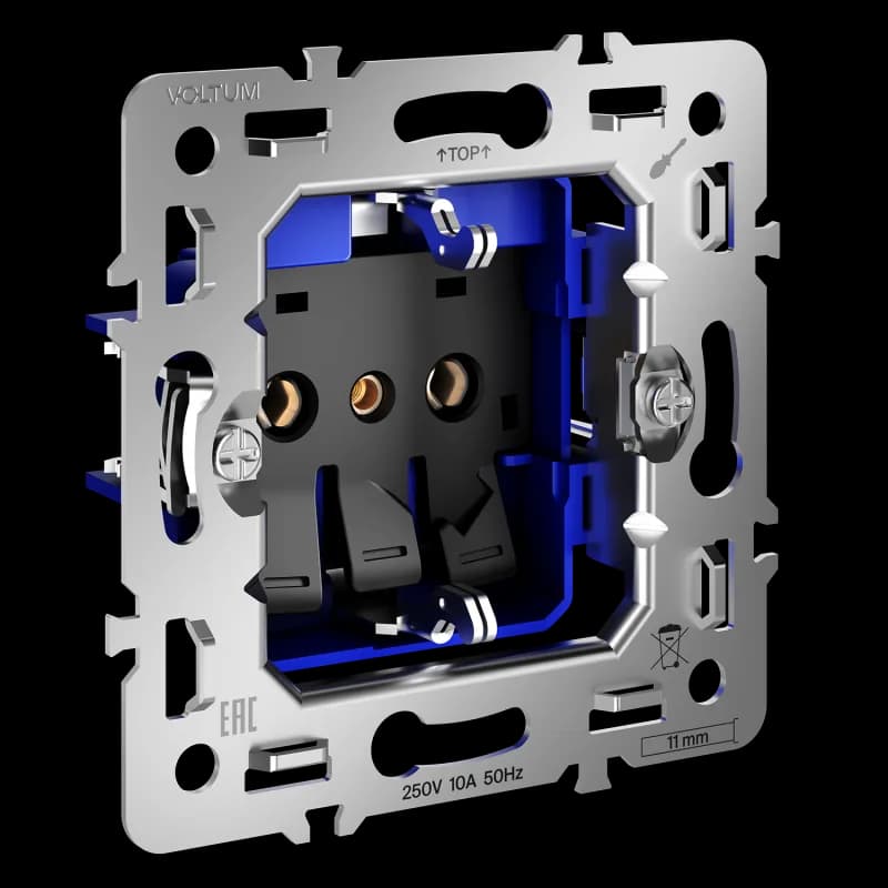 Механизм розетки с заземлением 16А, S70