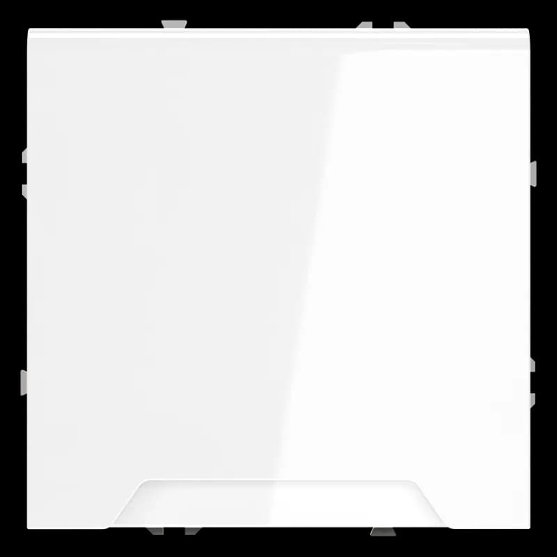 Розетка встраиваемая VOLTUM S70 с заземлением, защитными шторками и крышкой 16А, (белый глянцевый)