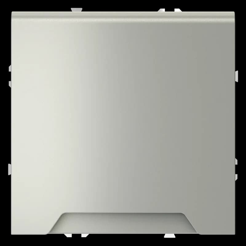 Розетка встраиваемая VOLTUM S70 с заземлением, защитными шторками и крышкой 16А, (сталь)