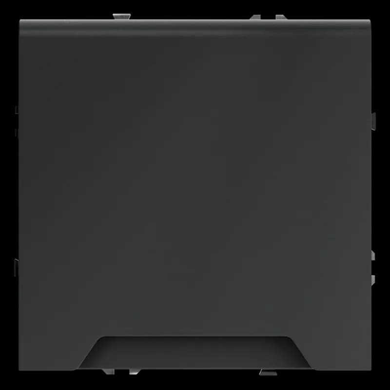 Розетка встраиваемая VOLTUM S70 с заземлением, защитными шторками и крышкой 16А, (графит)