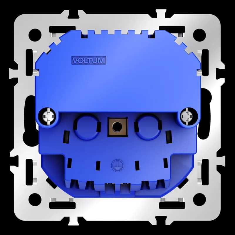 Механизм розетки с заземлением и защитными шторками 16А, с USB A+A, S70