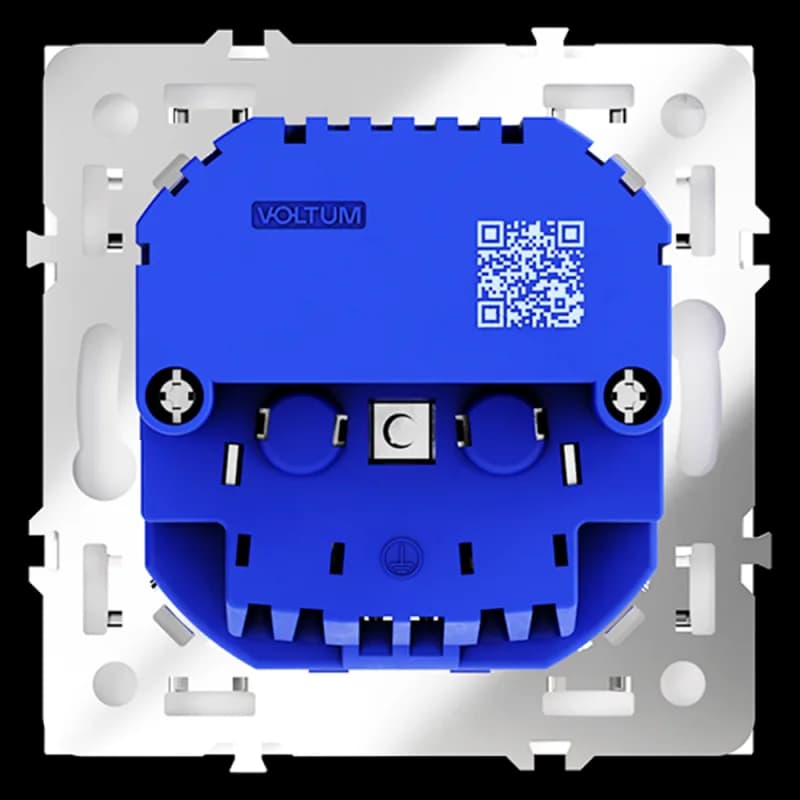Розетка встраиваемая VOLTUM S70 с заземлением и защитными шторками, 16А, с USB, A+С, (белый матовый)