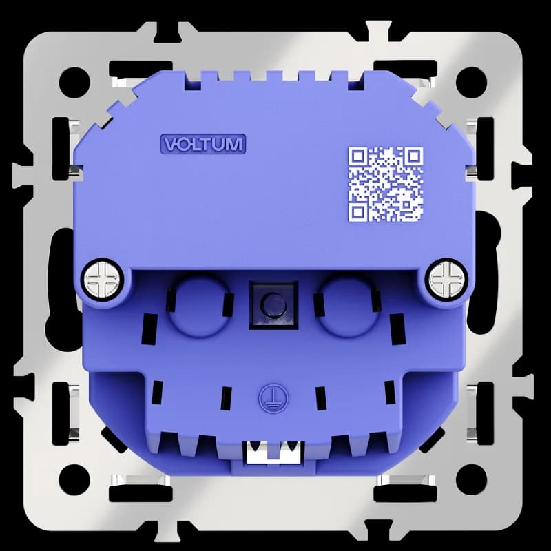 Механизм розетки с заземлением и защитными шторками 16А, с USB A+C, S70