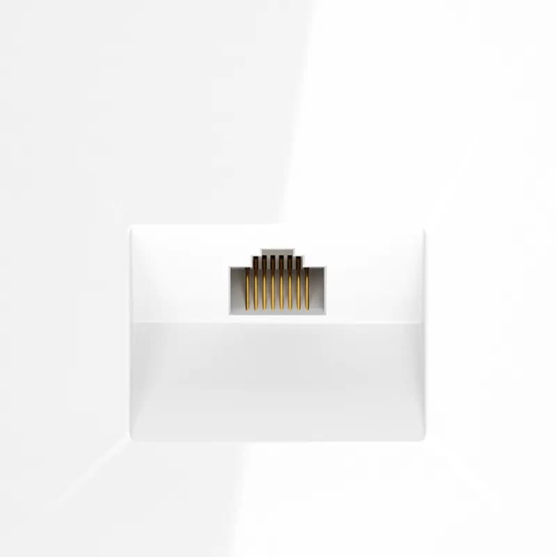 Розетка компьютерная встраиваемая VOLTUM S70 RJ45 кат.6, (белый глянцевый)