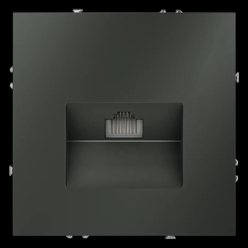 Розетка компьютерная встраиваемая VOLTUM S70 RJ45 кат.6, (титан)