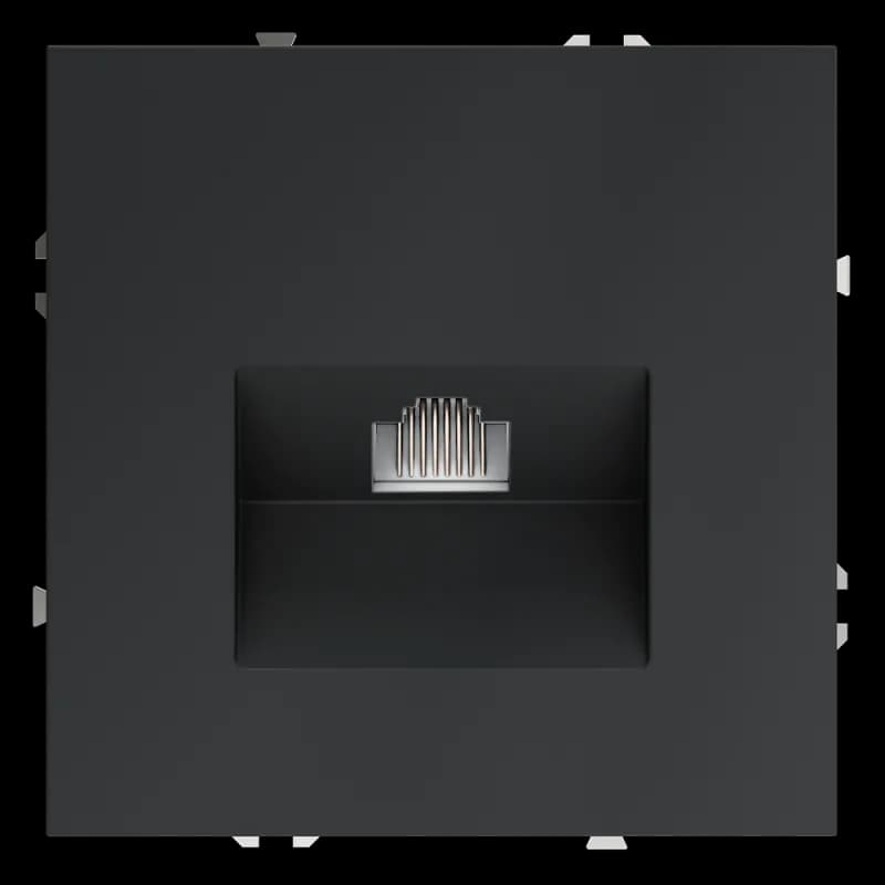 Розетка компьютерная встраиваемая VOLTUM S70 RJ45 кат.6, (графит)