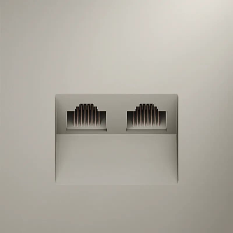 Розетка компьютерная встраиваемая VOLTUM S70 двойная RJ45+RJ45 кат.6, (кашемир)