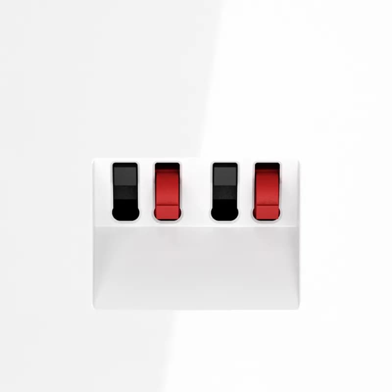 Розетка акустическая встраиваемая VOLTUM S70 4-местная, (белый глянцевый)