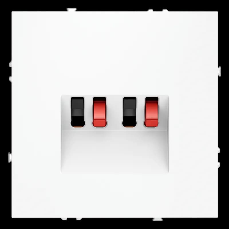 Розетка акустическая встраиваемая VOLTUM S70 4-местная, (белый матовый)