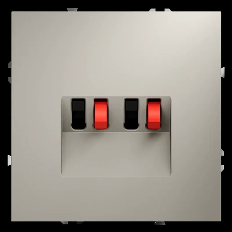 Розетка акустическая встраиваемая VOLTUM S70 4-местная, (кашемир)