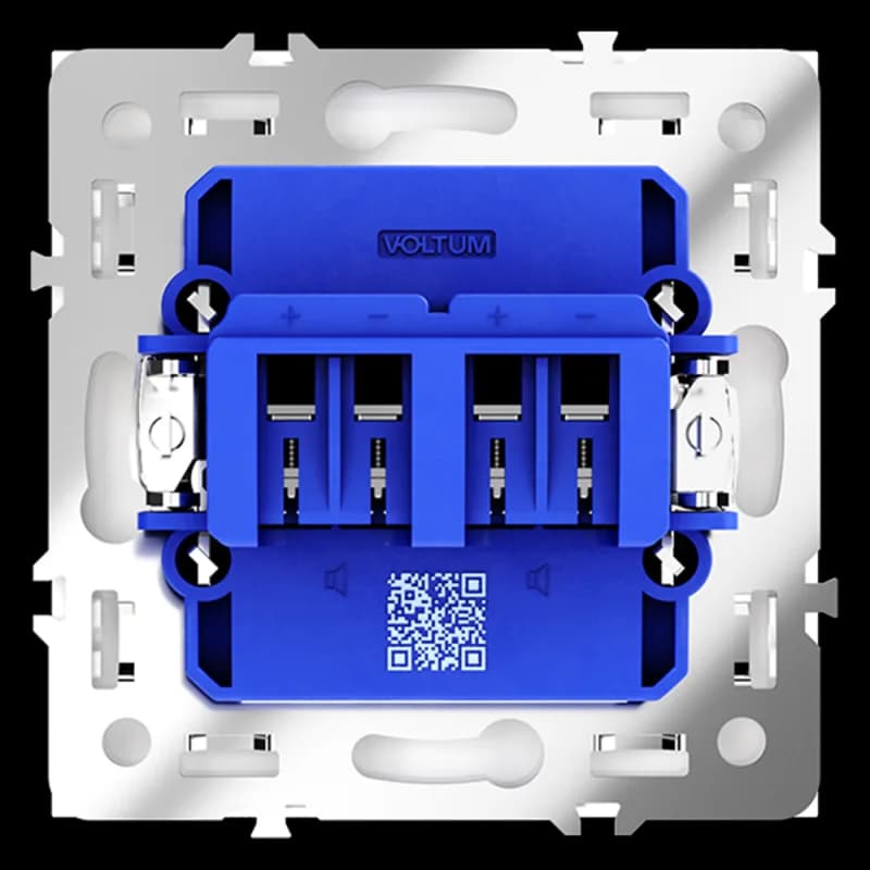Розетка акустическая встраиваемая VOLTUM S70 4-местная, (кашемир)