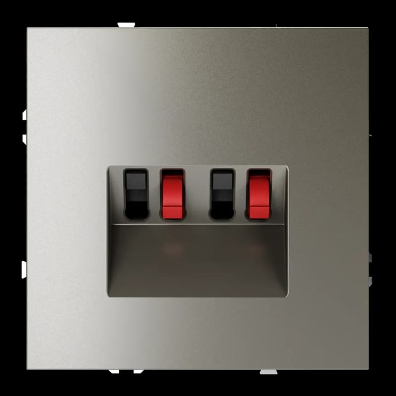 Розетка акустическая встраиваемая VOLTUM S70 4-местная, (шелк)