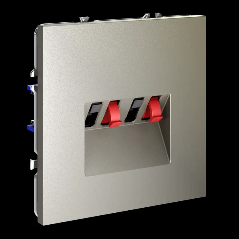 Розетка акустическая встраиваемая VOLTUM S70 4-местная, (шелк)