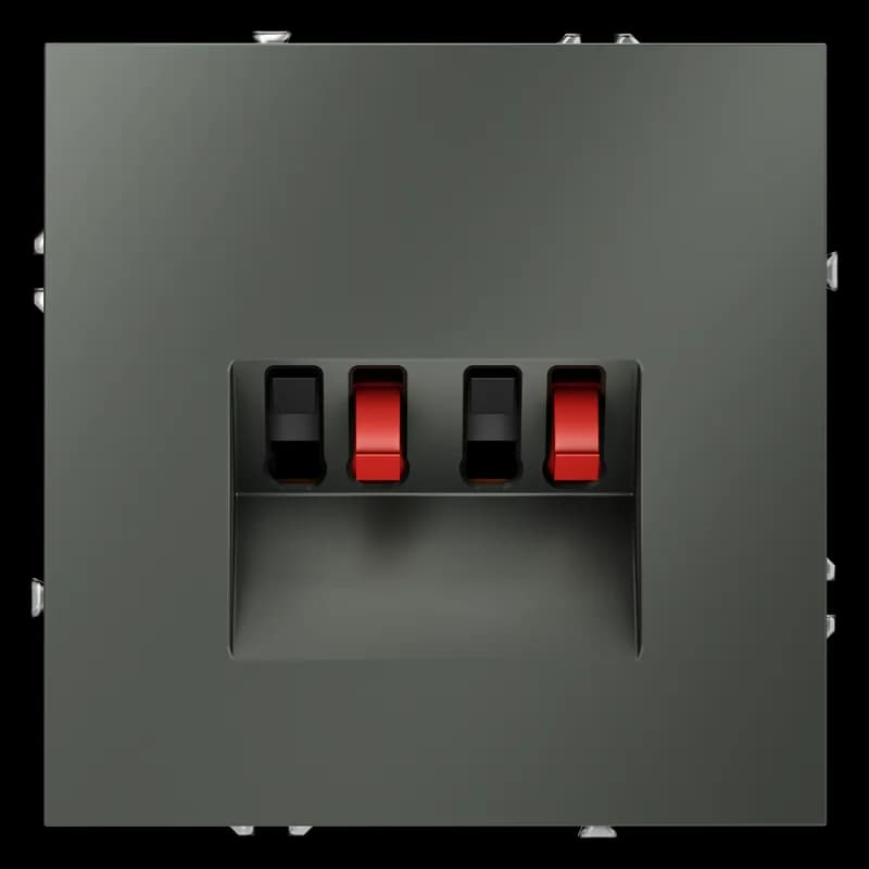 Розетка акустическая встраиваемая VOLTUM S70 4-местная, (титан)