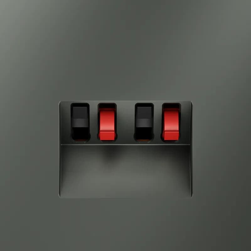 Розетка акустическая встраиваемая VOLTUM S70 4-местная, (титан)