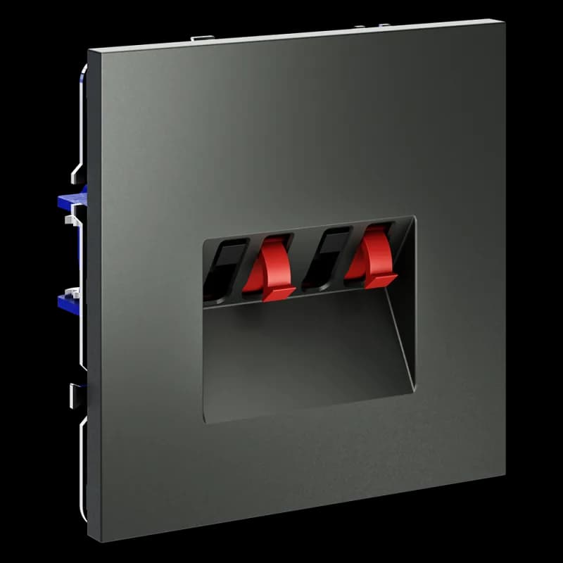 Розетка акустическая встраиваемая VOLTUM S70 4-местная, (титан)