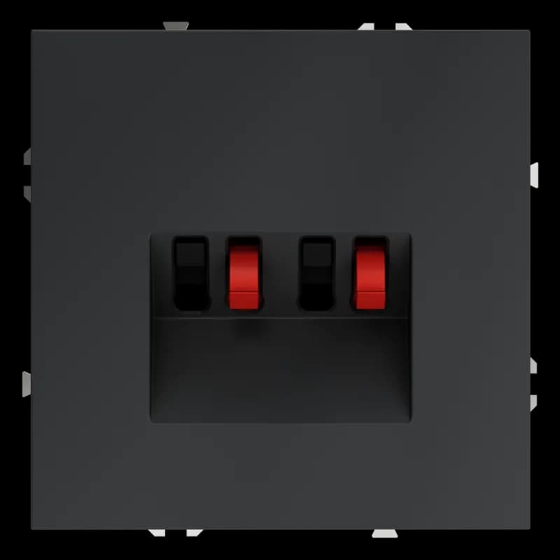 Розетка акустическая встраиваемая VOLTUM S70 4-местная, (графит)