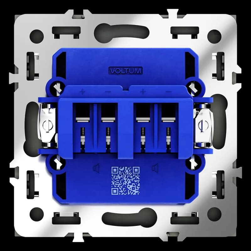 Розетка акустическая встраиваемая VOLTUM S70 4-местная, (графит)