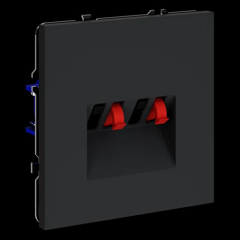 Розетка акустическая встраиваемая VOLTUM S70 4-местная, (графит)