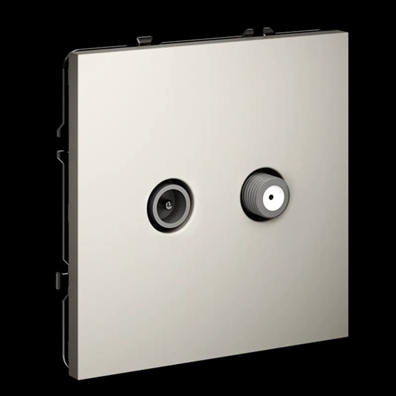 Розетка телевизионная встраиваемая VOLTUM S70 оконечная TV+SAT, (кашемир)