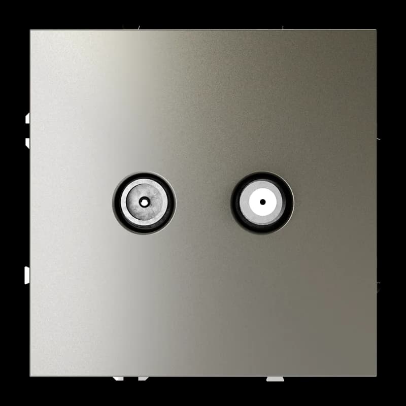 Розетка телевизионная встраиваемая VOLTUM S70 оконечная TV+SAT, (шелк)