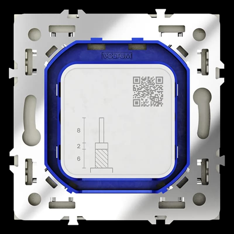 Розетка телевизионная встраиваемая VOLTUM S70 оконечная TV+SAT, (сталь)