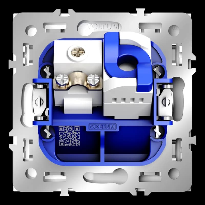 Розетка телевизионная встраиваемая VOLTUM S70 TV+RJ45 кат. 6, (белый глянцевый)