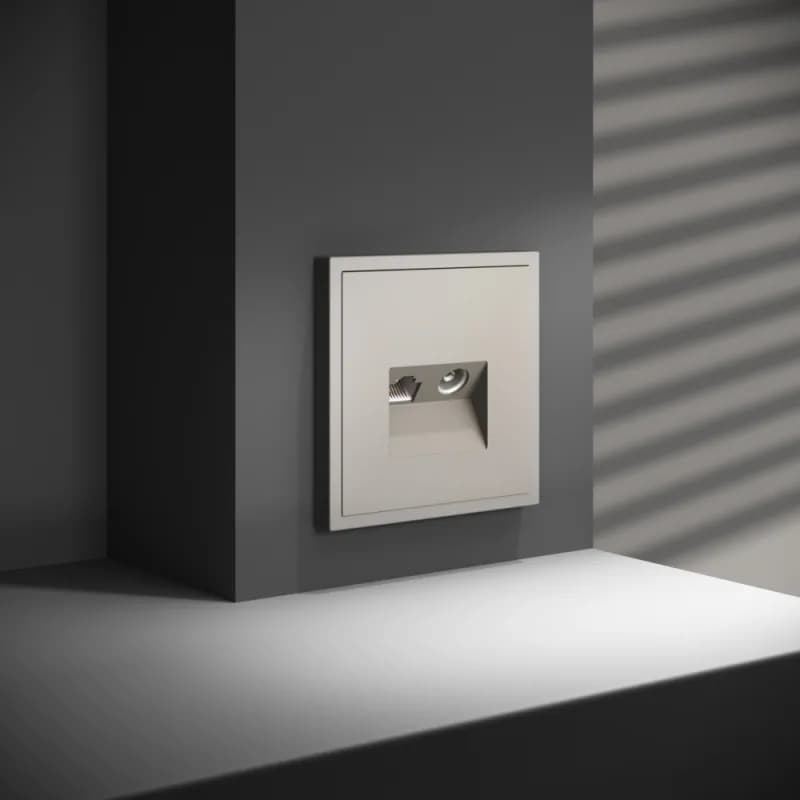 Розетка телевизионная встраиваемая VOLTUM S70 TV+RJ45 кат. 6, (кашемир)