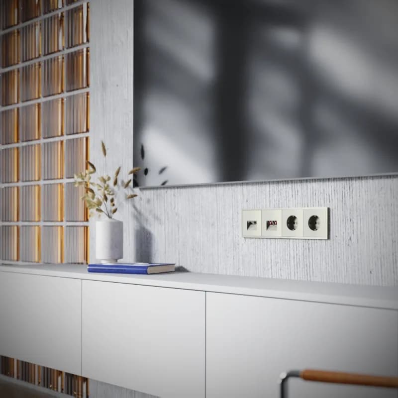 Розетка телевизионная встраиваемая VOLTUM S70 TV+RJ45 кат. 6, (шелк)