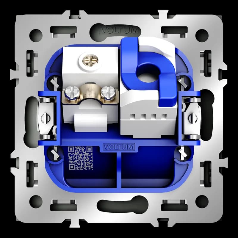 Розетка телевизионная встраиваемая VOLTUM S70 TV+RJ45 кат. 6, (титан)