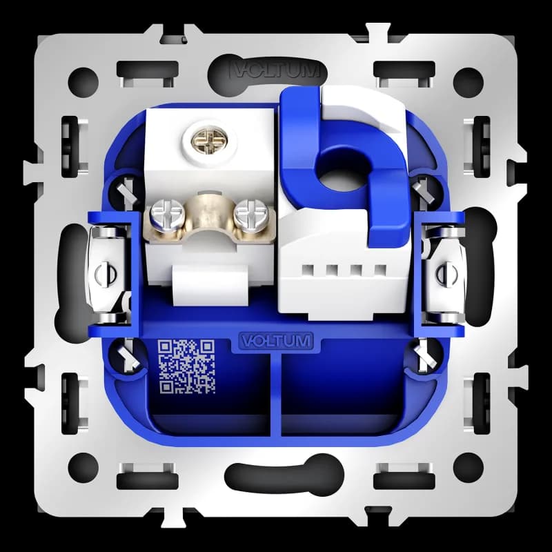 Розетка телевизионная встраиваемая VOLTUM S70 TV+RJ45 кат. 6, (графит)