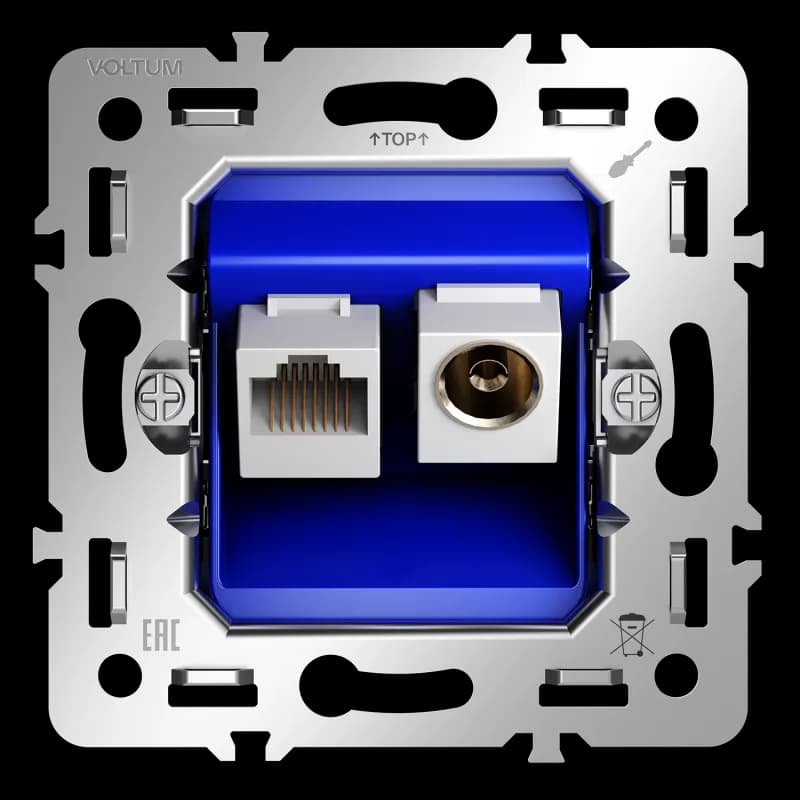 Механизм розетки TV+RJ45 кат. 6, S70