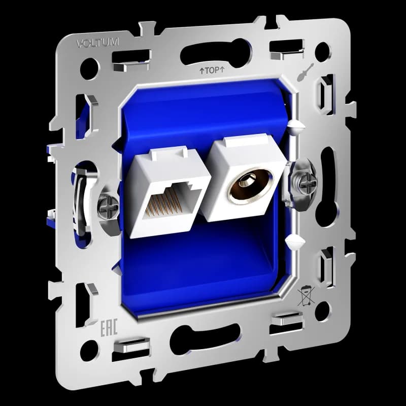 Механизм розетки TV+RJ45 кат. 6, S70