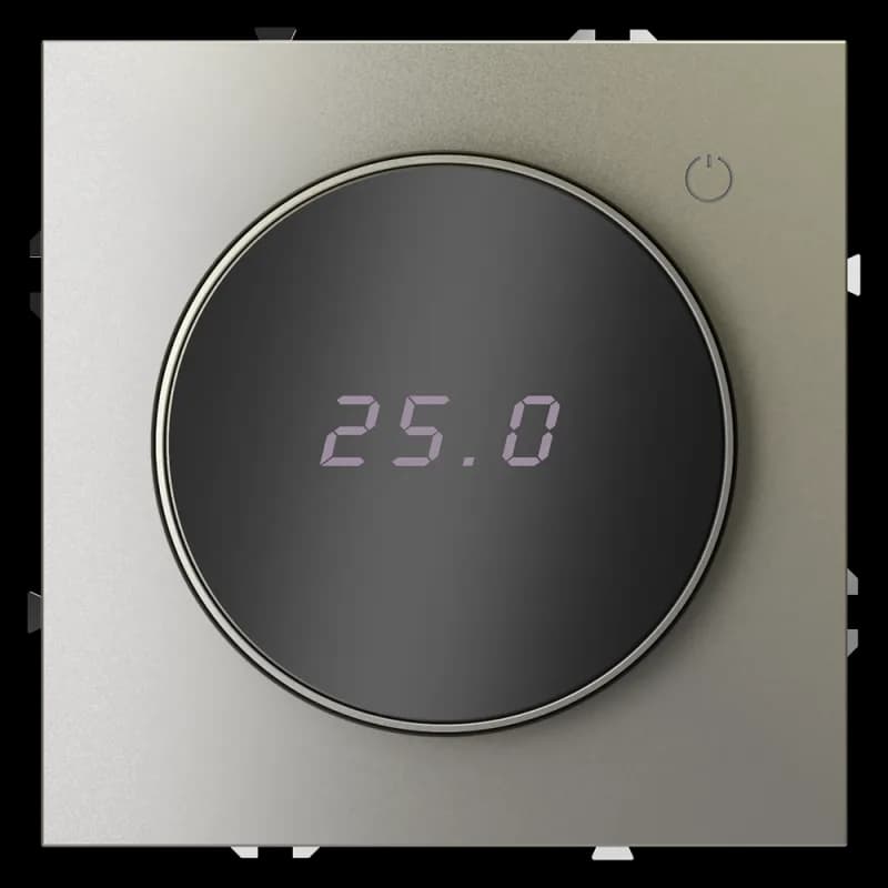 Терморегулятор электронный VOLTUM S70 с индикацией и датчиком, для теплого пола, (шелк)