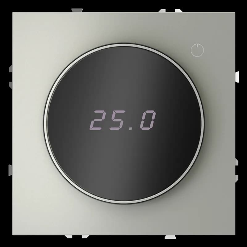 Терморегулятор электронный VOLTUM S70 с индикацией и датчиком, для теплого пола, (сталь)