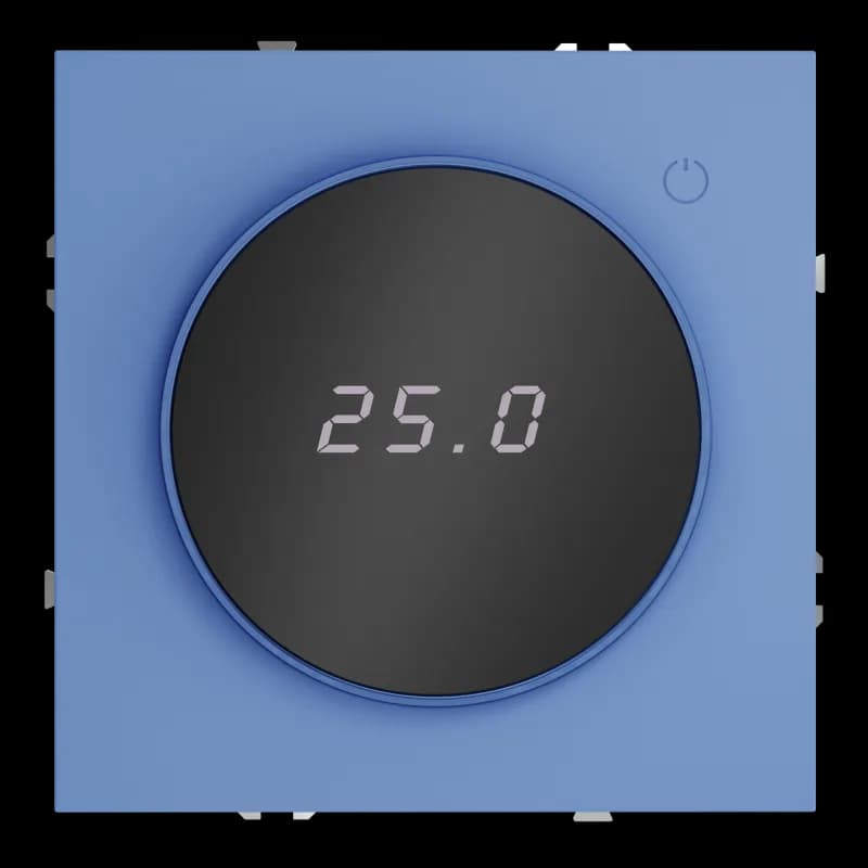 Терморегулятор электронный VOLTUM S70 с индикацией и датчиком, для теплого пола, (деним)