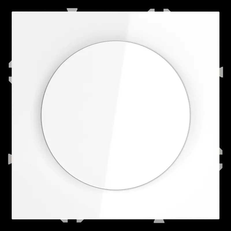 Светорегулятор встраиваемый VOLTUM S70 поворотно-нажимной 600 Вт, (белый глянцевый)