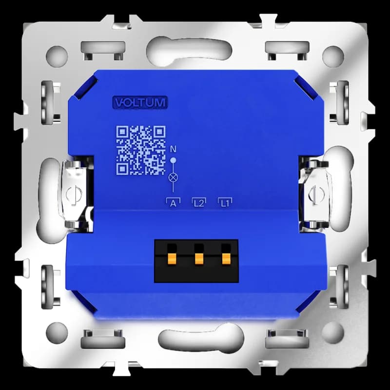 Светорегулятор встраиваемый VOLTUM S70 поворотно-нажимной 600 Вт, (белый глянцевый)