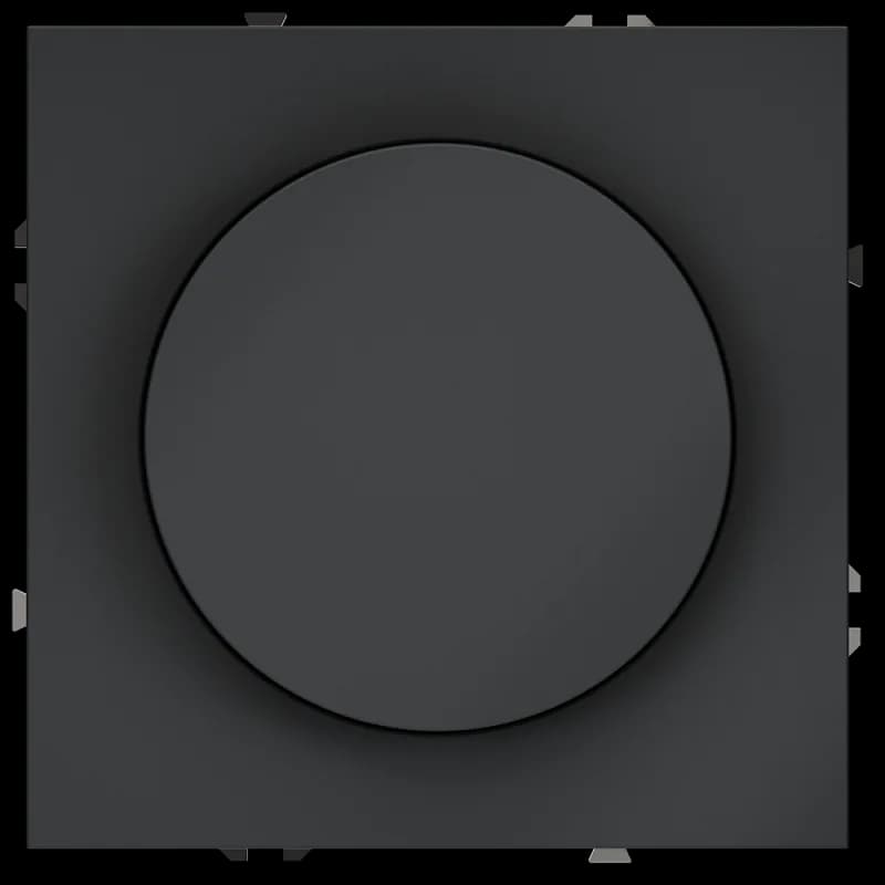 Светорегулятор встраиваемый VOLTUM S70 поворотно-нажимной 600 Вт, (графит)